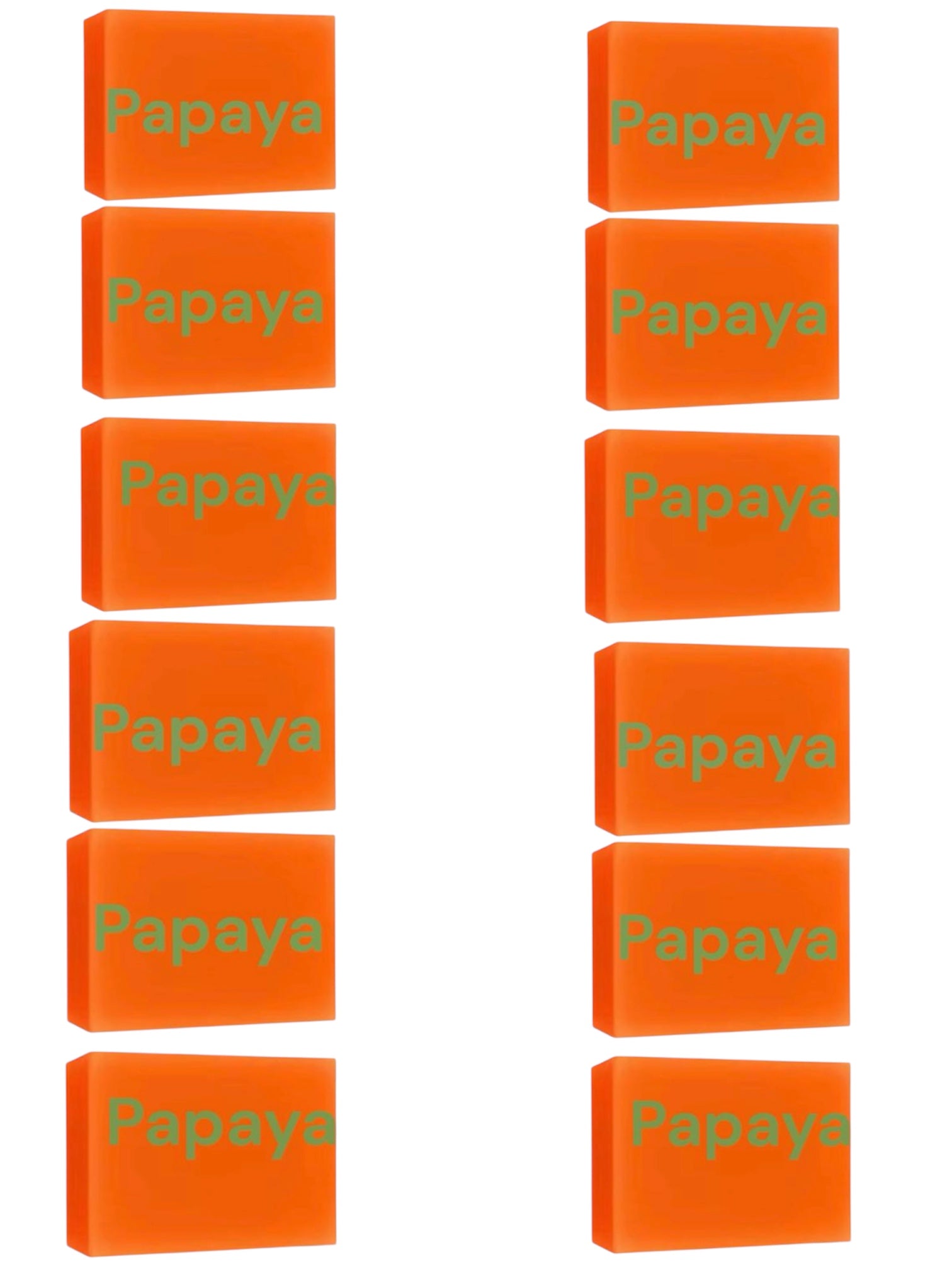 12 PIECES PAPAYA SOAP