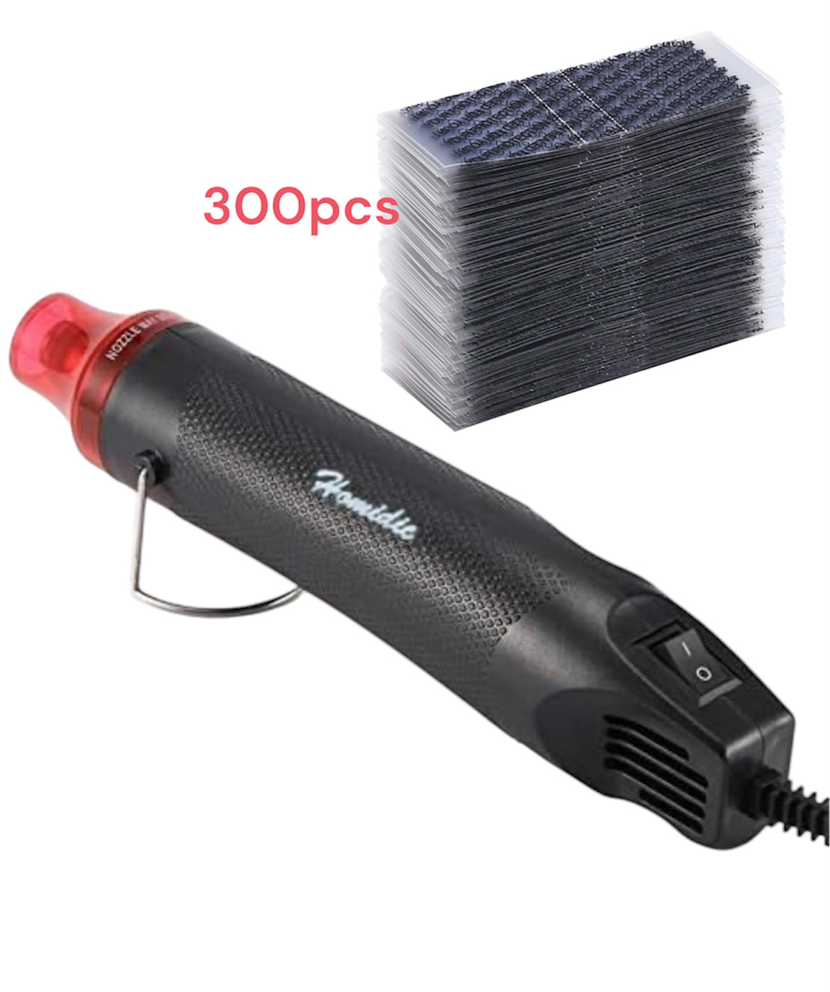 6.56FT Long Heat Gun, 300pcs plastic Shrink Band for Bottles,