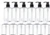 12pcs empty shampoo/ conditioner plastic bottle size 10 oz